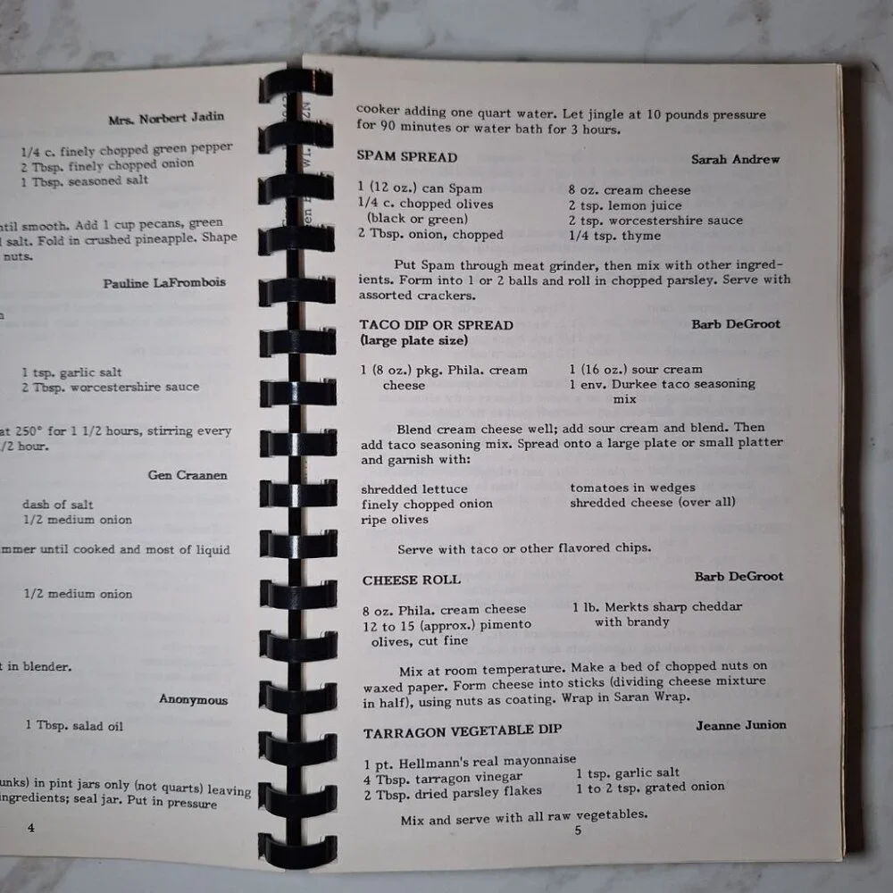 Bay Settlement Wisconsin Parish Cook Book Recipes Scratch Holy Cross Vintage 80s